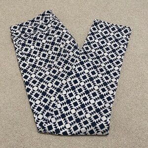 J Crew Geometric Toothpick Ankle Pants Sz 28